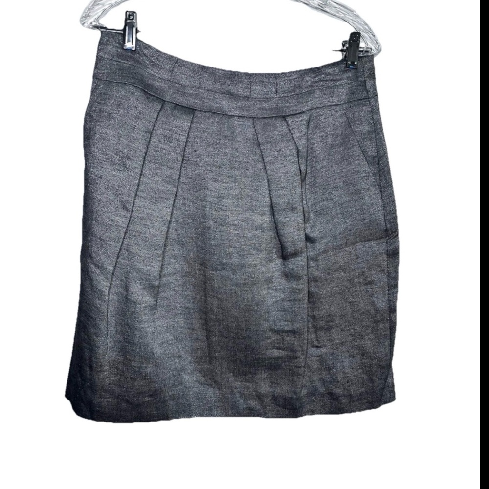 NWT Talbots Pencil Skirt Linen Silver Metallic Party Size 8P